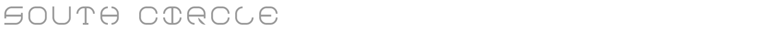 South Circle font preview